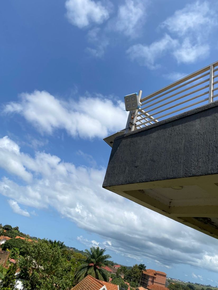 Solar camera on rooftop