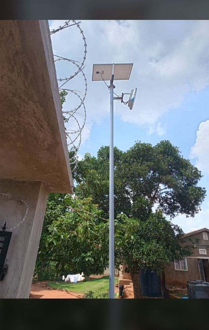 Solar street light installation